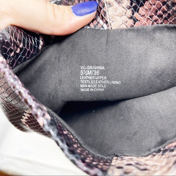 Vince Camuto Garvana Snake Tall Pointed Boots - Picture 8 of 9